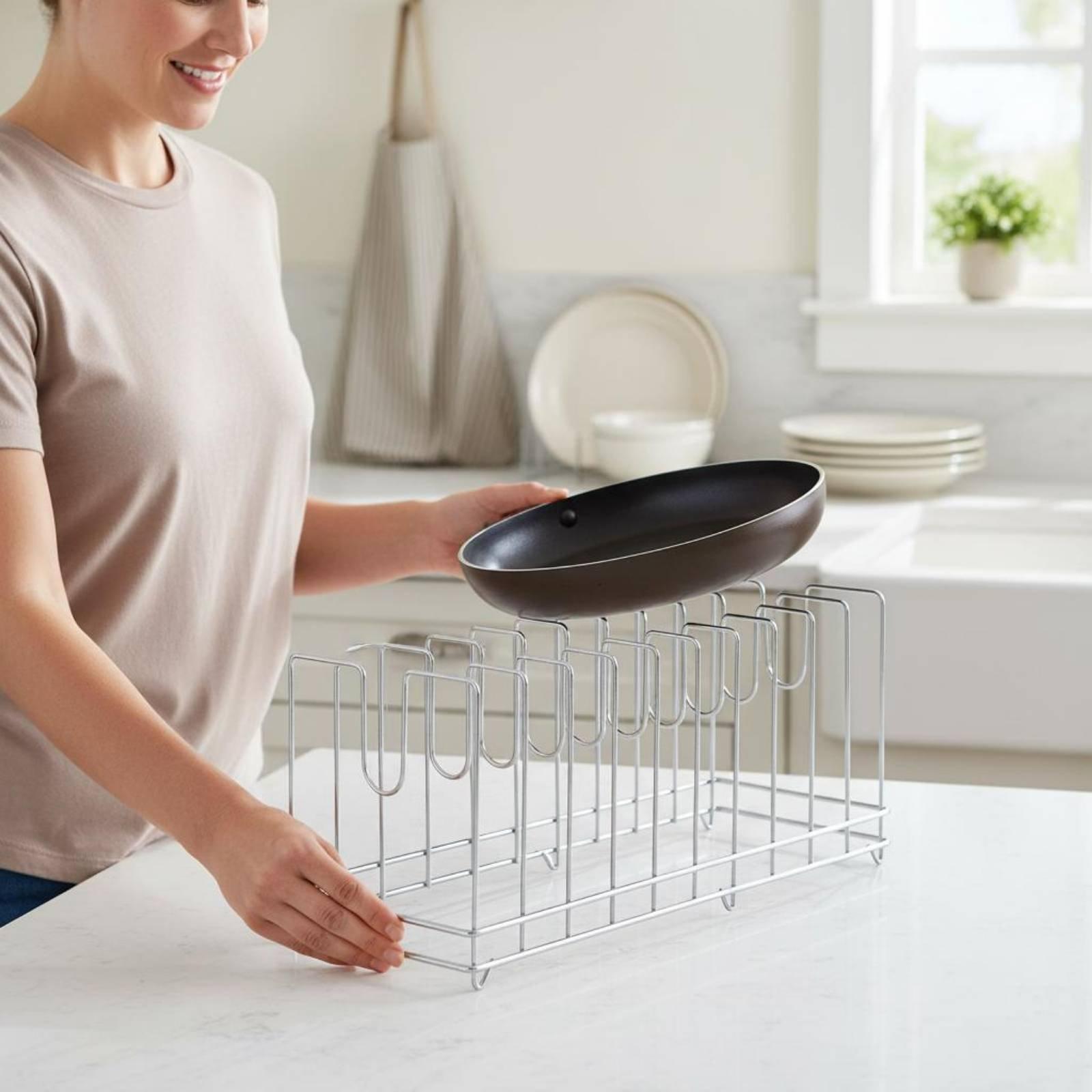 Kitchen Baking Pan Organizer - Prateleira Vertical para Cozinha, Organizador de