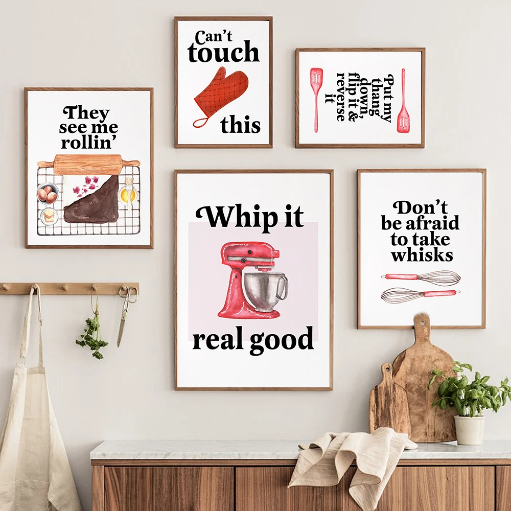 Pintura em Tela de Arte de Par - Kitchen Baking Quotes avaliação e preço