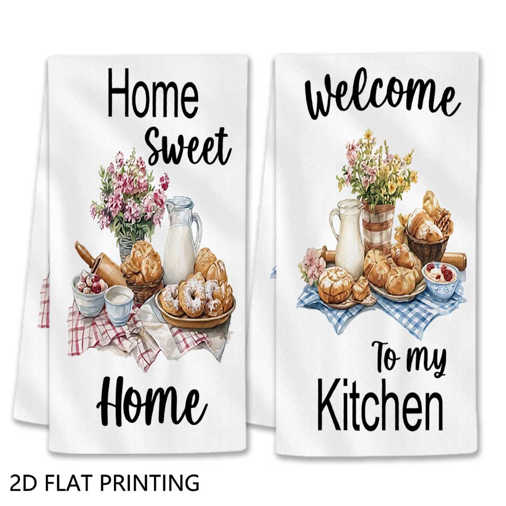Jit 2 peças de panos de prato  - Kitchen Baking Quotes avaliação e preço