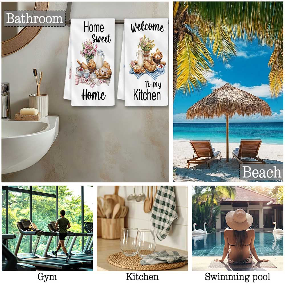 Jit 2 peças de panos de prato  - Kitchen Baking Quotes avaliação e preço