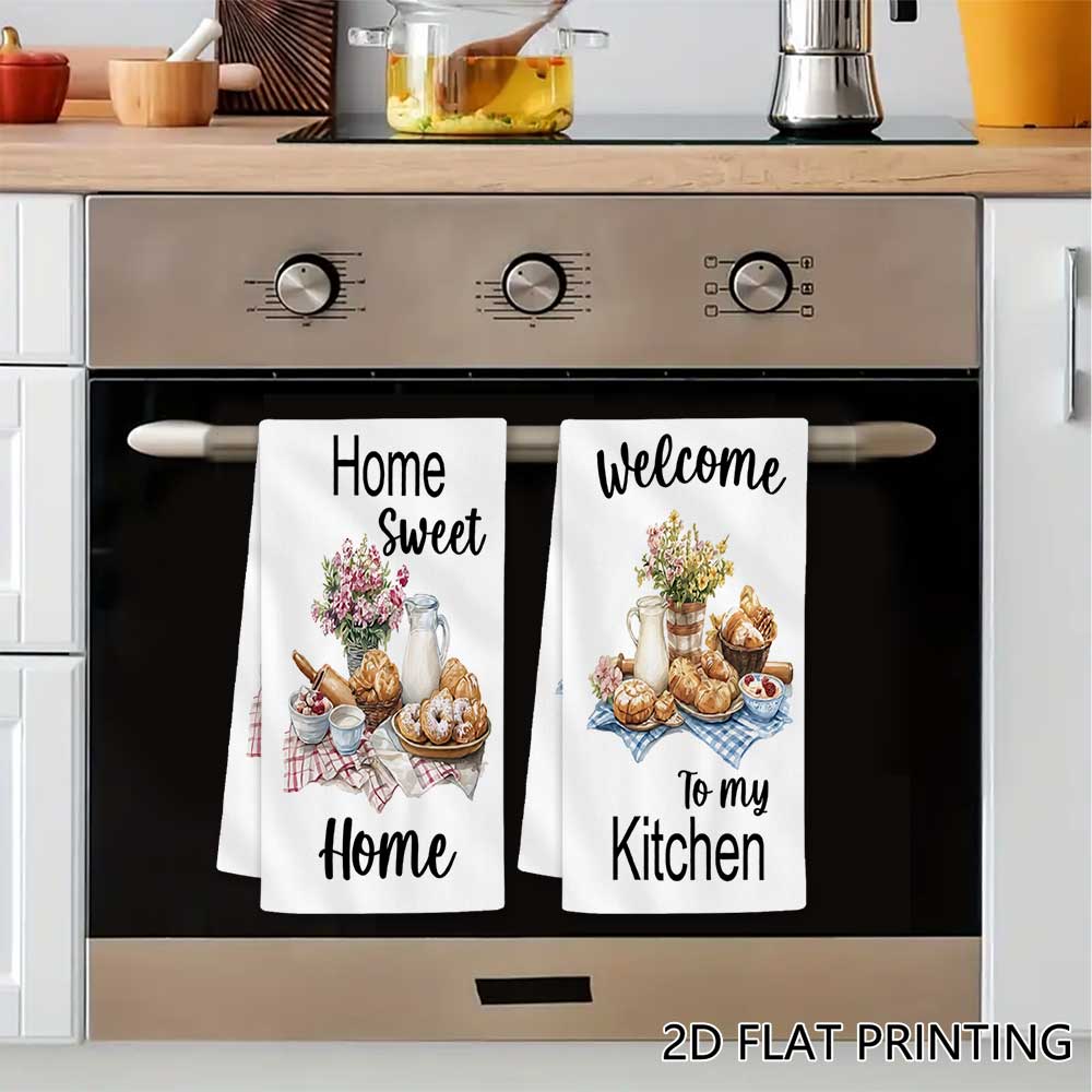 Jit 2 peças de panos de prato  - Kitchen Baking Quotes avaliação e preço
