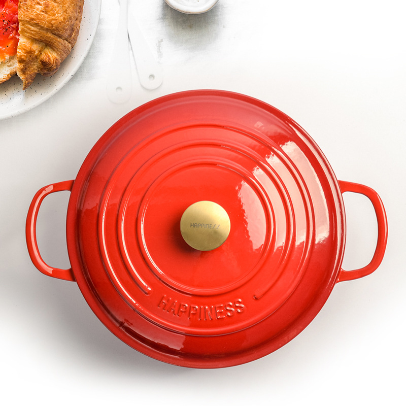 Forno holandês redondo de ferr - Bread Baking Kitchen Utensils avaliação e preço