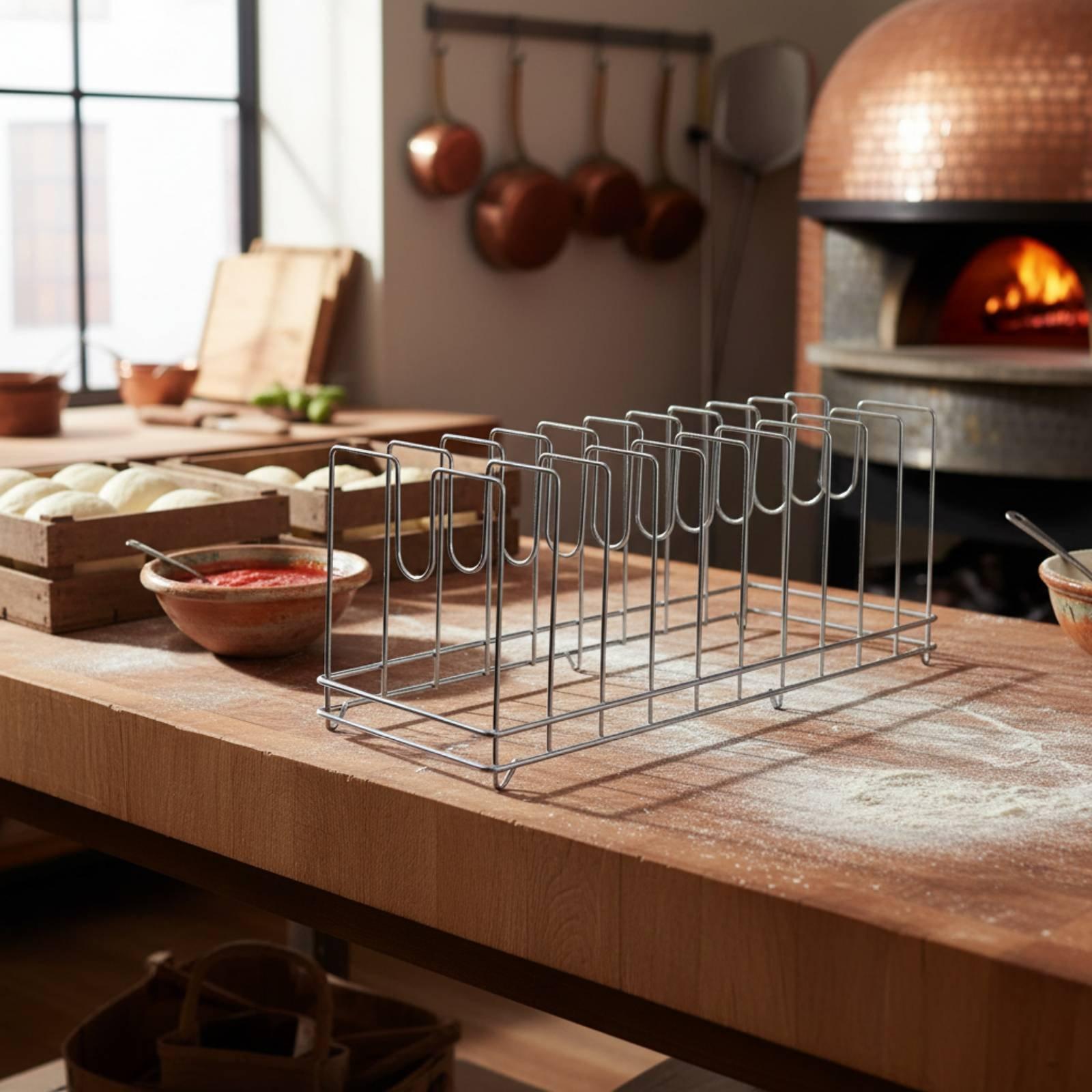 Prateleira Vertical para Cozin - Kitchen Baking Pan Organizer avaliação e preço